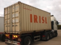 Shipping Container arrives at Abels warehouse ready for unloading
